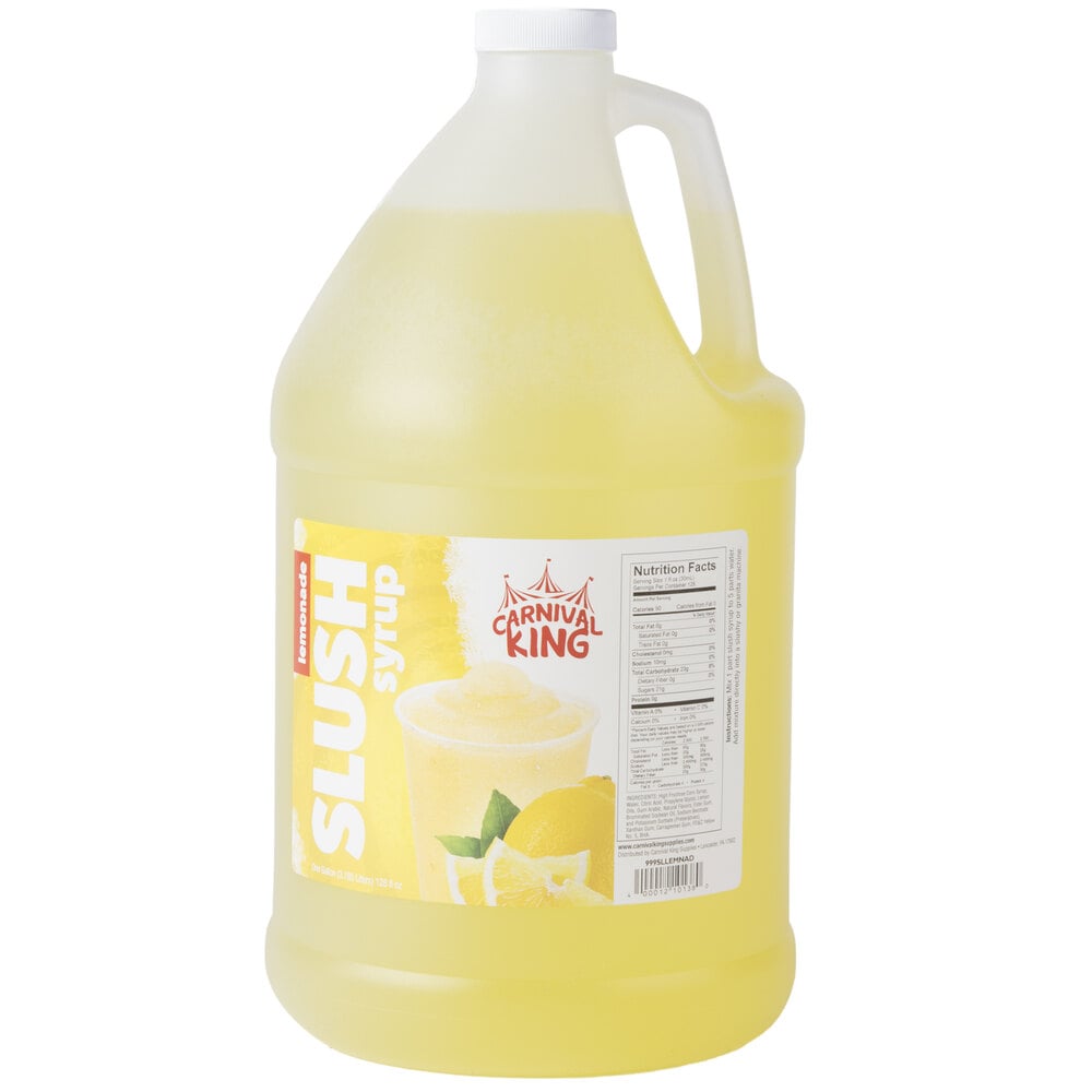 Carnival King 1 Gallon Lemonade Slushy 5:1 Concentrate - 4/Case