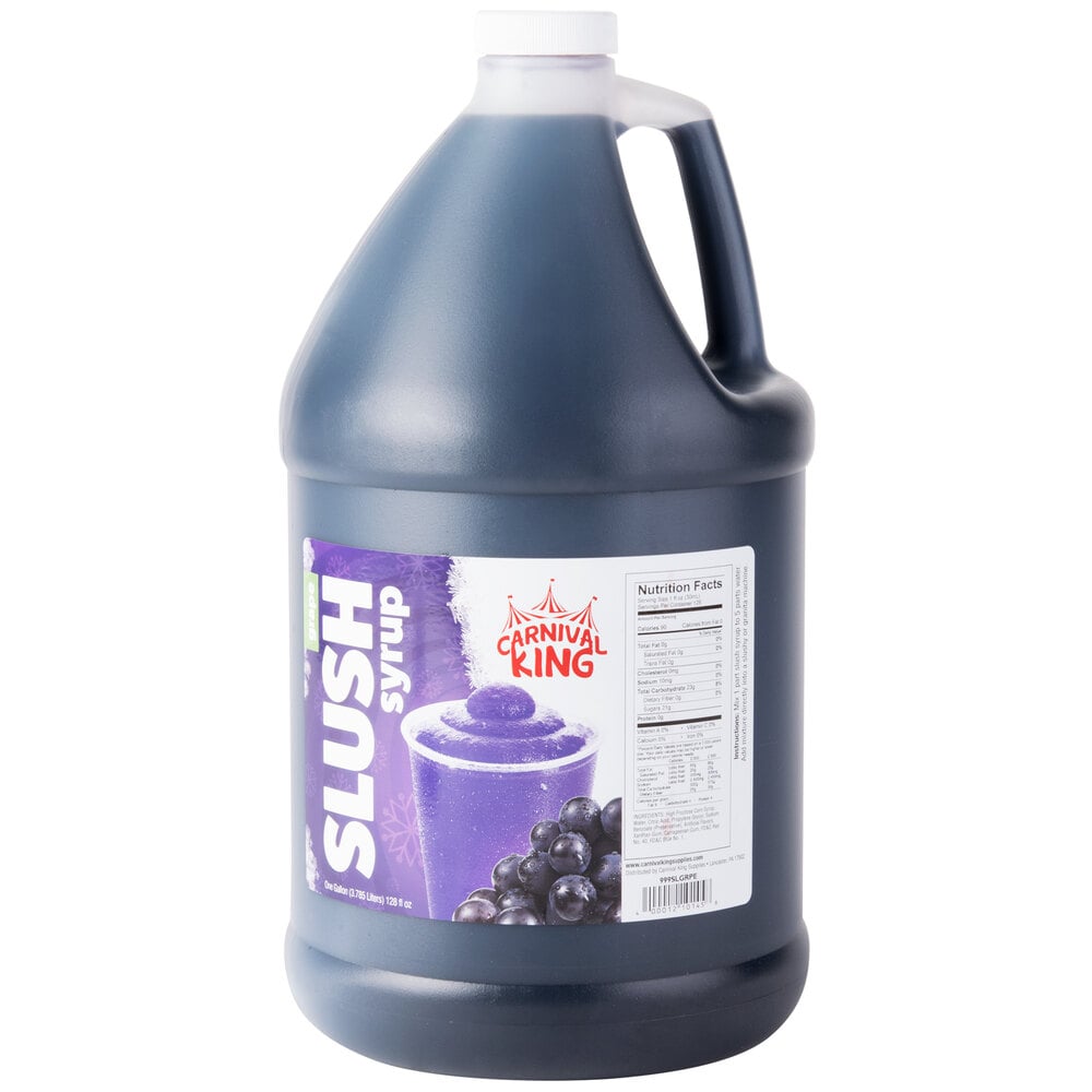 Carnival King 1 Gallon Grape Slushy 5:1 Concentrate - 4/Case