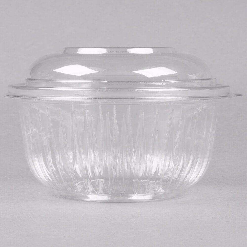 Dart PET32BCD PresentaBowls 32 oz. Clear Plastic Bowl with Dome Lid -  126/Case
