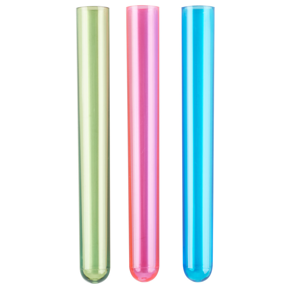Choice 5 5/8" Neon Plastic Test Tube Shot / Shooter with Assorted