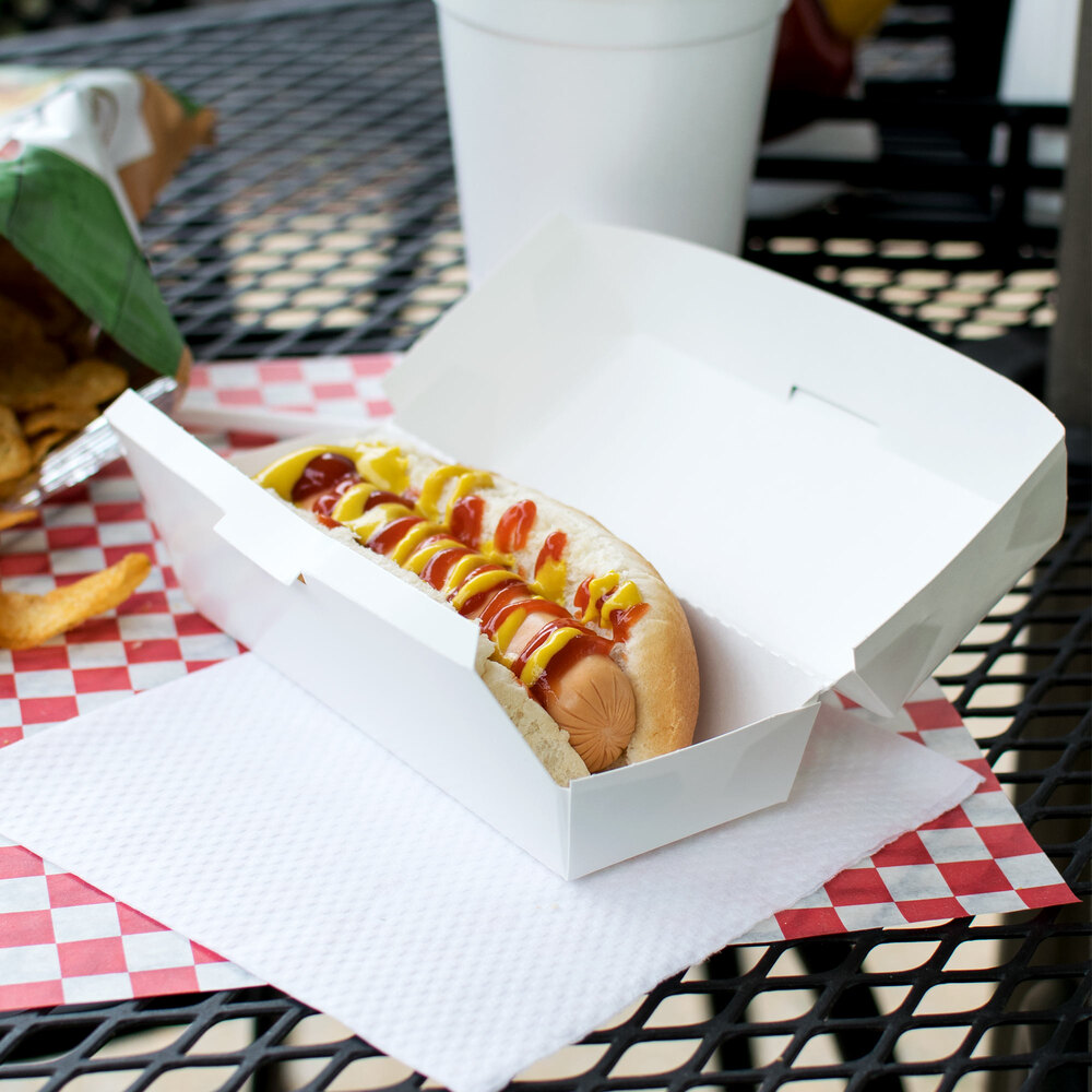 Southern Champion 713 6 1/8" x 2 1/8" x 2 1/4" White Paper Hot Dog