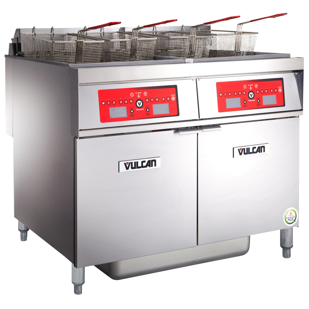 Vulcan 2ER85CF1 170 lb. 2 Unit Electric Floor Fryer System with