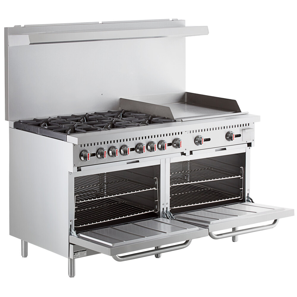 CPG Natural Gas 6 Burner Range w/ Griddle & 2 Ovens