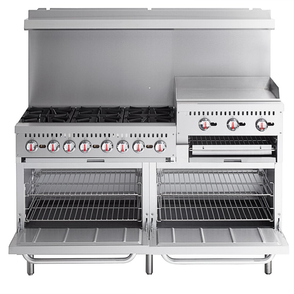 Patriot PT-R60-24MG 6-Burner Natural Gas Range with 24 Griddle 60W