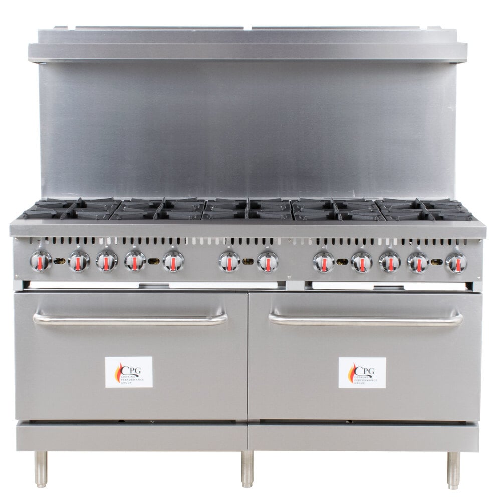 Cooking Performance Group S60N Natural Gas 10 Burner 60" Range with 2