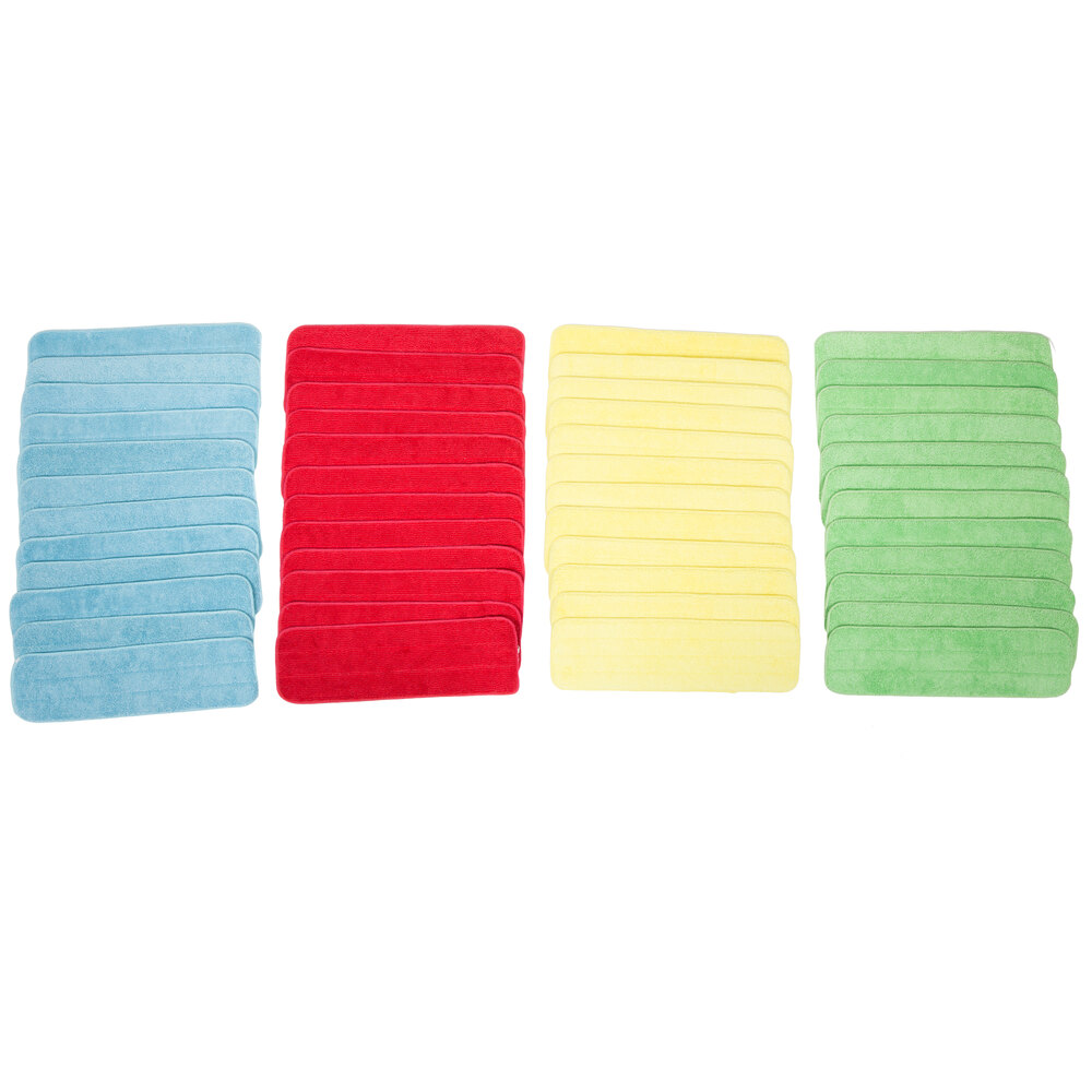 18" ColorCoded Microfiber Wet Mop Pad Kit with 48 Pads