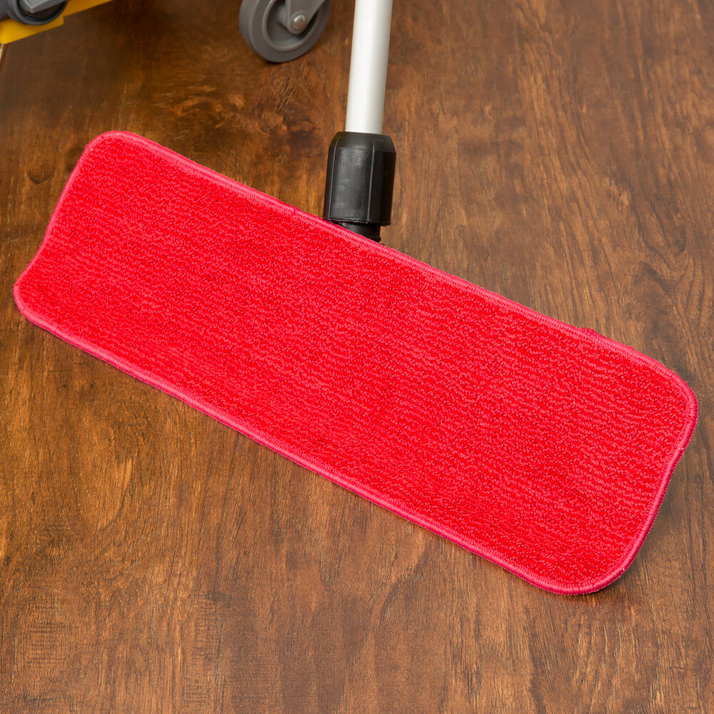 Lavex 18" Microfiber Wet Mop Kit with ColorCoded Pads and Mop Bucket