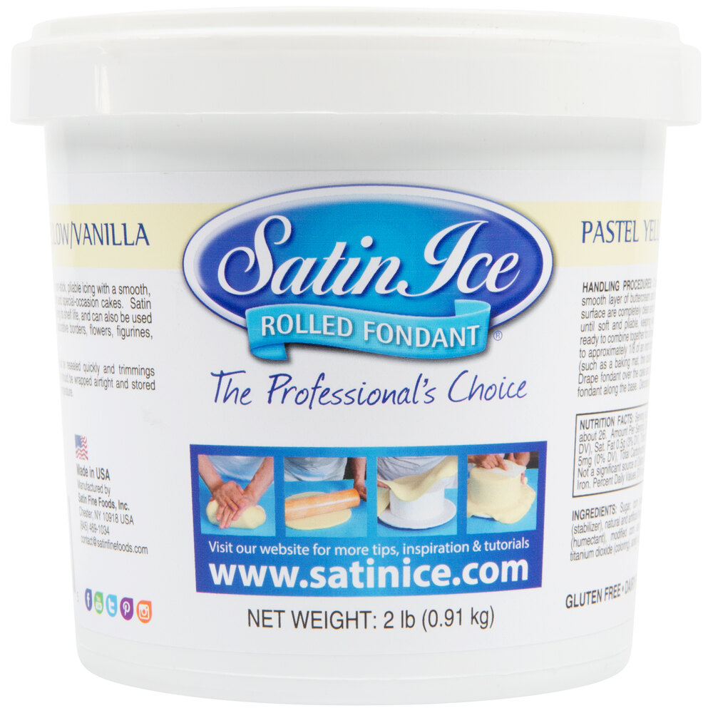 Satin Ice Yellow Vanilla Fondant - 5lb. Pail main image 1