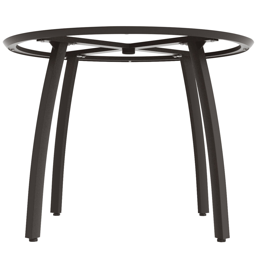 Grosfillex US421288 Sunset 42" Round Volcanic Black Table Base