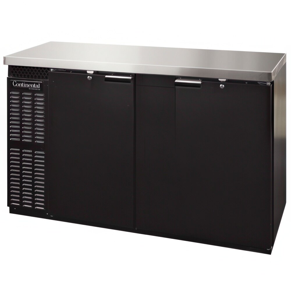 Continental Refrigerator BB69SNPT 69&quot; Black Shallow Depth Pass-Through Soli