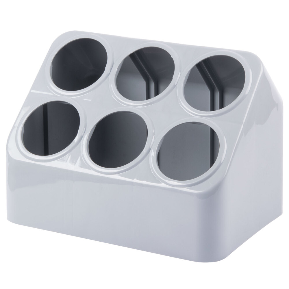 Vollrath 52644 Gray Plastic 6Cylinder Flatware Organizer