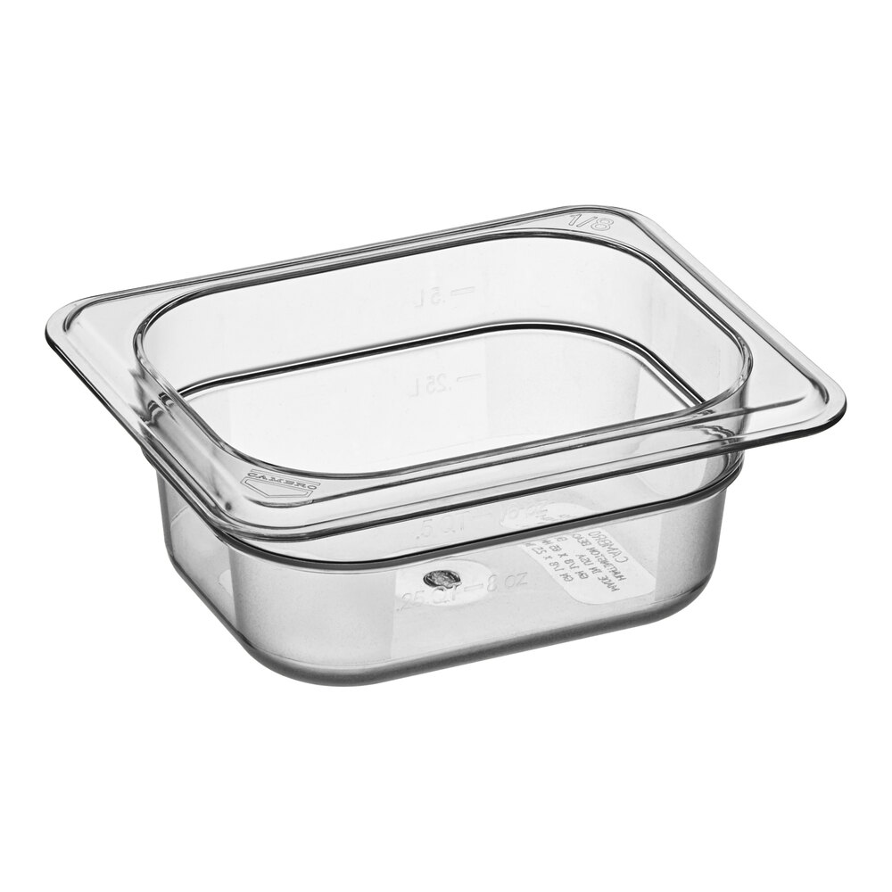 Cambro 82CW135 Camwear® 1/8 Size Clear Polycarbonate Food Pan - 2