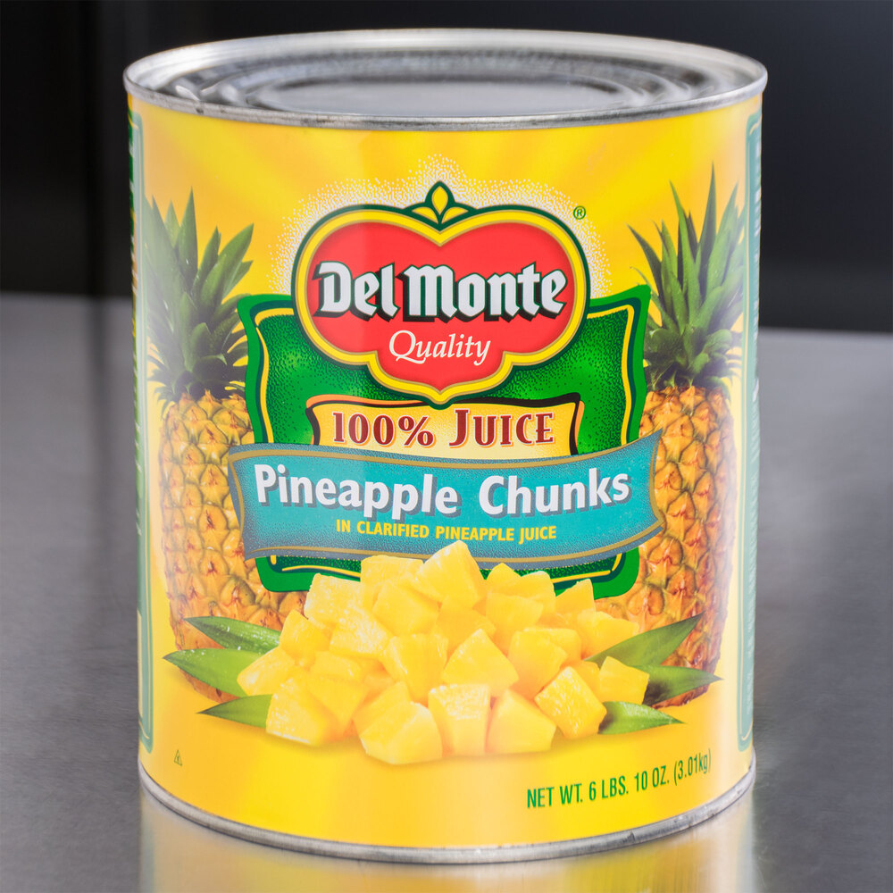 Del Monte 10 Can Pineapple Chunks In Juice