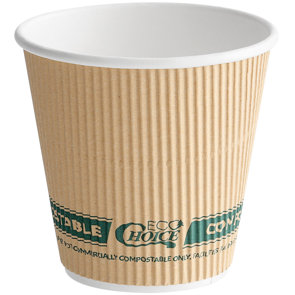 Biodegradable & Compostable Paper Cups 8oz Eco Friendly **choose quantity** 
