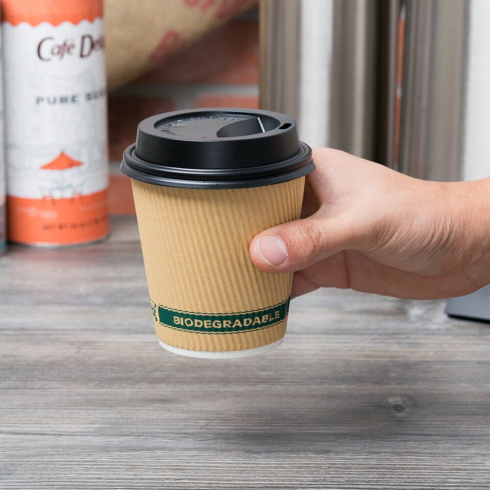 Packnwood Double Wall Kraft Compostable Paper Cups - 10 oz - Dia: 3.5 H  3.7,500/cs