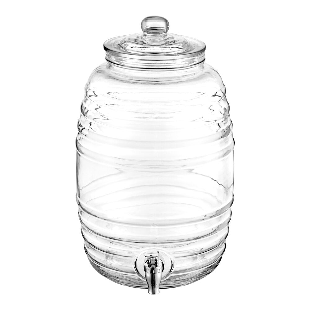 Acopa 1 Gallon Glass Beverage Dispenser with Metal Stand