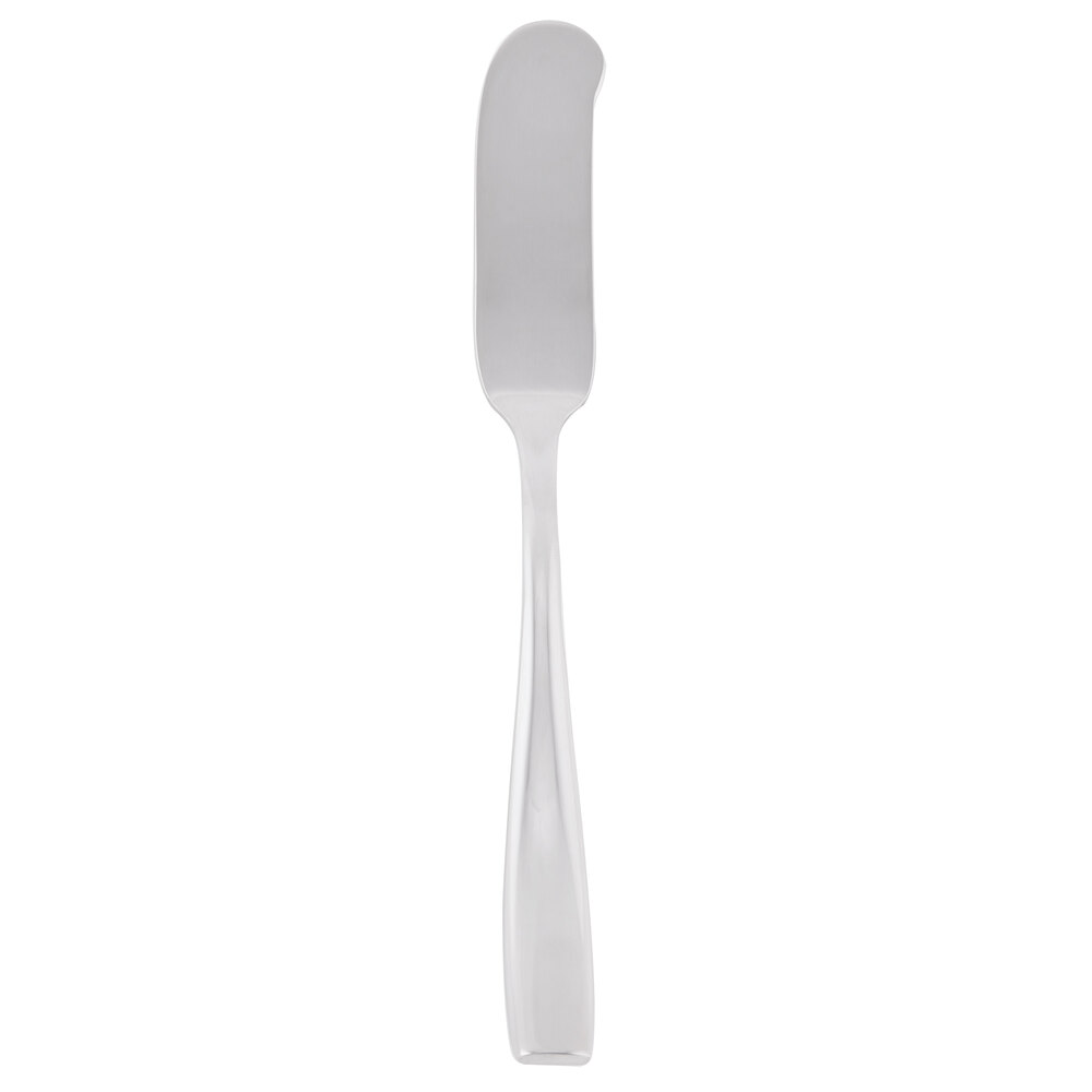 Libbey 929 053 Quartet 6 3/4 18/8 Stainless Steel Extra Heavy Weight Butter Spreader with Flat Handle - 12/Case