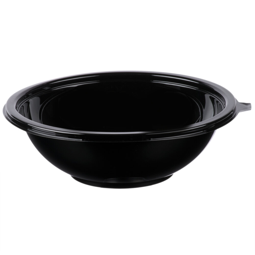 Fineline Super Bowl 5064BK 64 oz. Black Plastic Bowl 25/Case