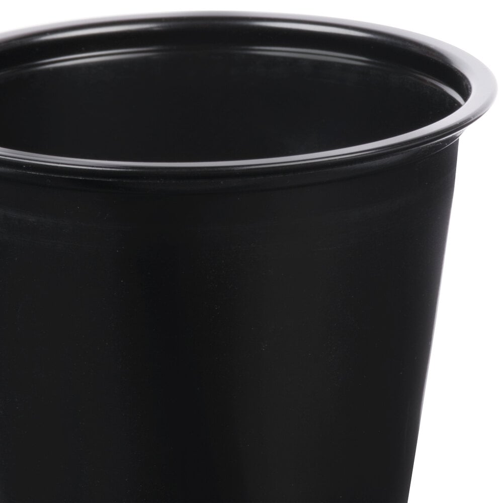 RW Base 5.5 oz Round Black Plastic Portion Cup - 3 x 3 x 2 1/4 - 2000  count box