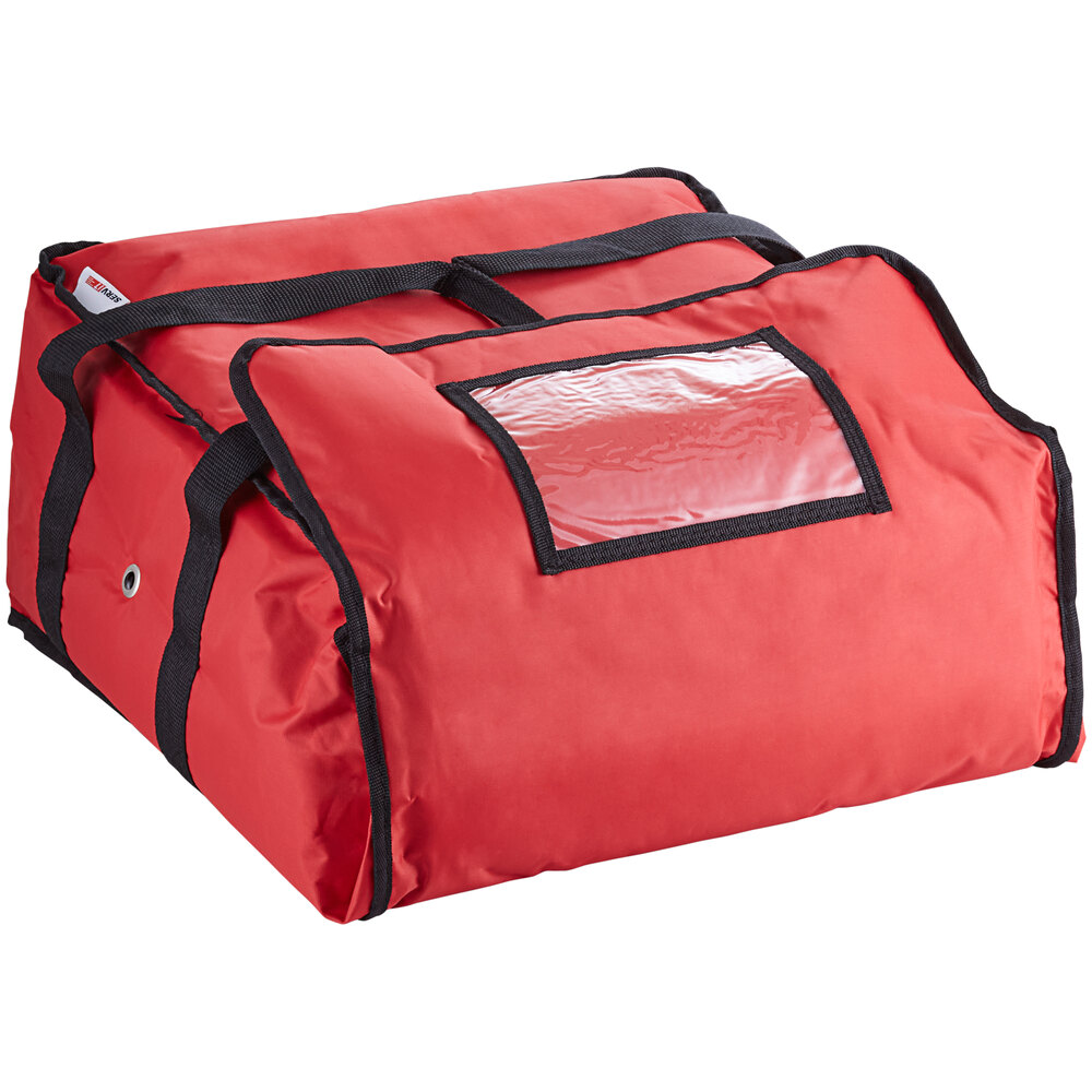 ServIt Insulated Pizza Delivery Bag Red SoftSided HeavyDuty Nylon 18
