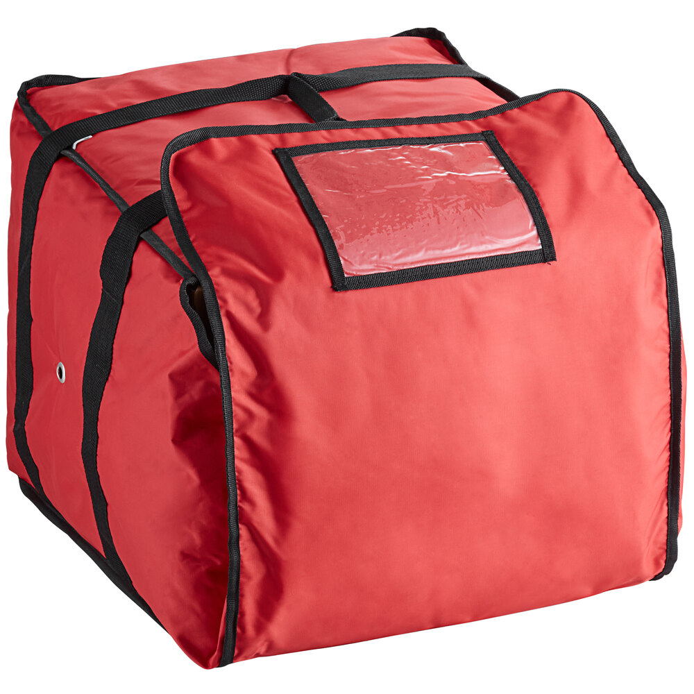 ServIt Insulated Pizza Delivery Bag Red SoftSided HeavyDuty Nylon 18