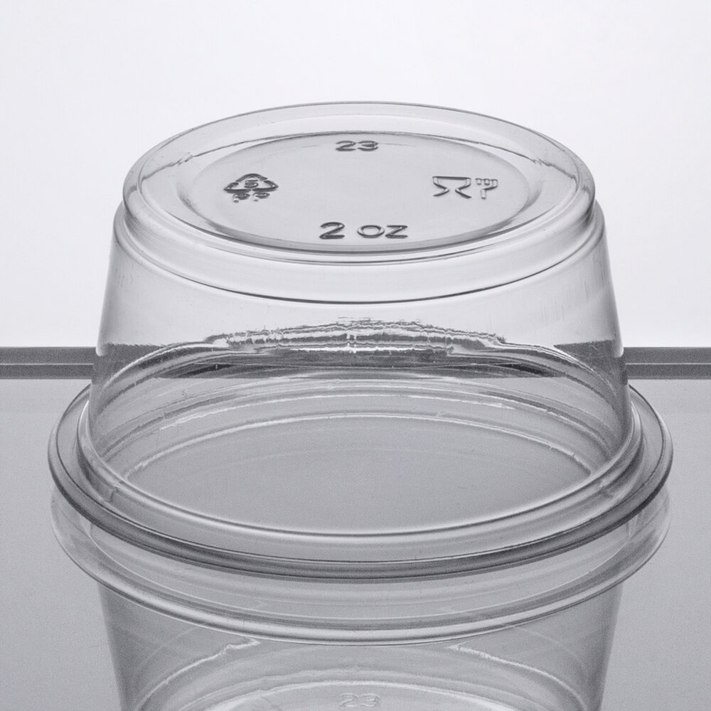 Dips/Condiments/Sauces Details about   Translucent Plastic Portion Pots 2oz choose quantity 