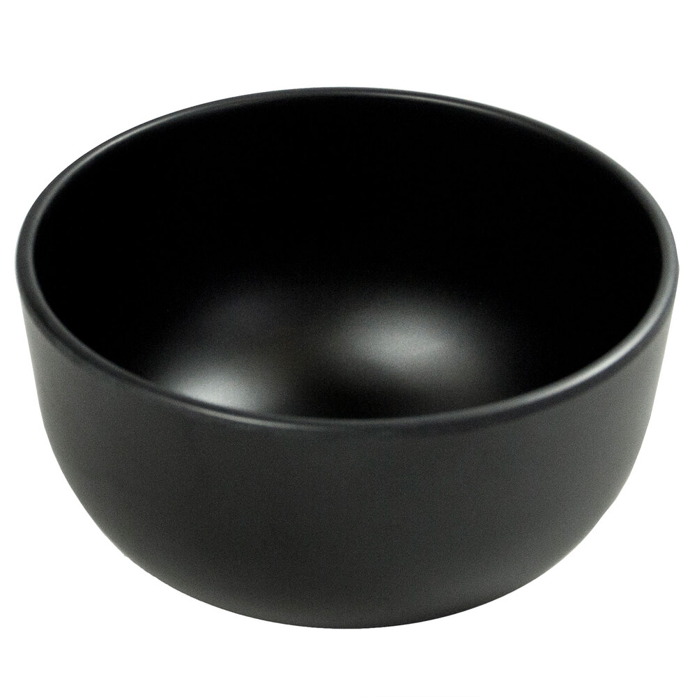 40x55mm APS Pure Round Mini Bowl in Black Made of Melamine Dishwasher Safe 