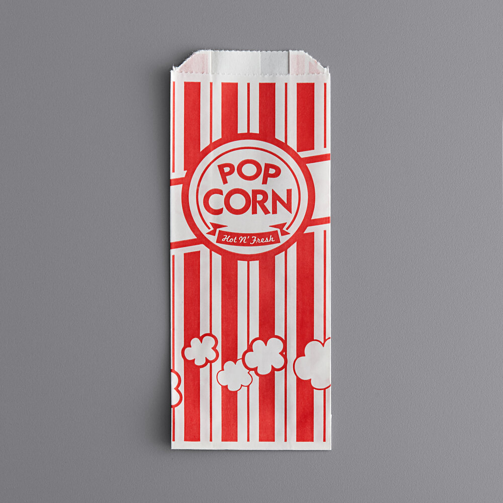Popcorn Bag Carnival King 3" x 1 1/2" x 7" .6 oz. Small Popcorn Bags