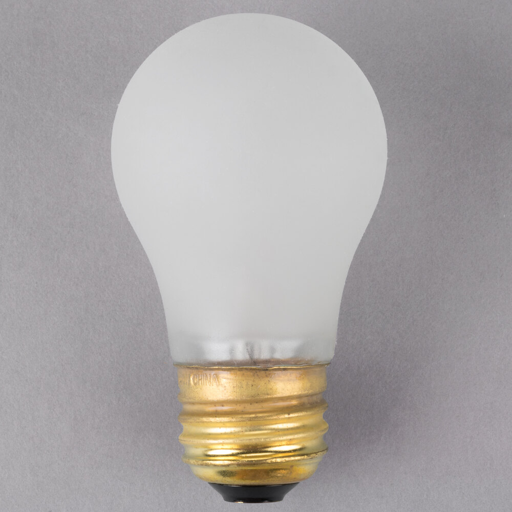 Satco S4881 40 Watt Frosted Shatterproof Finish Incandescent Rough Service Light Bulb 130V (A15)