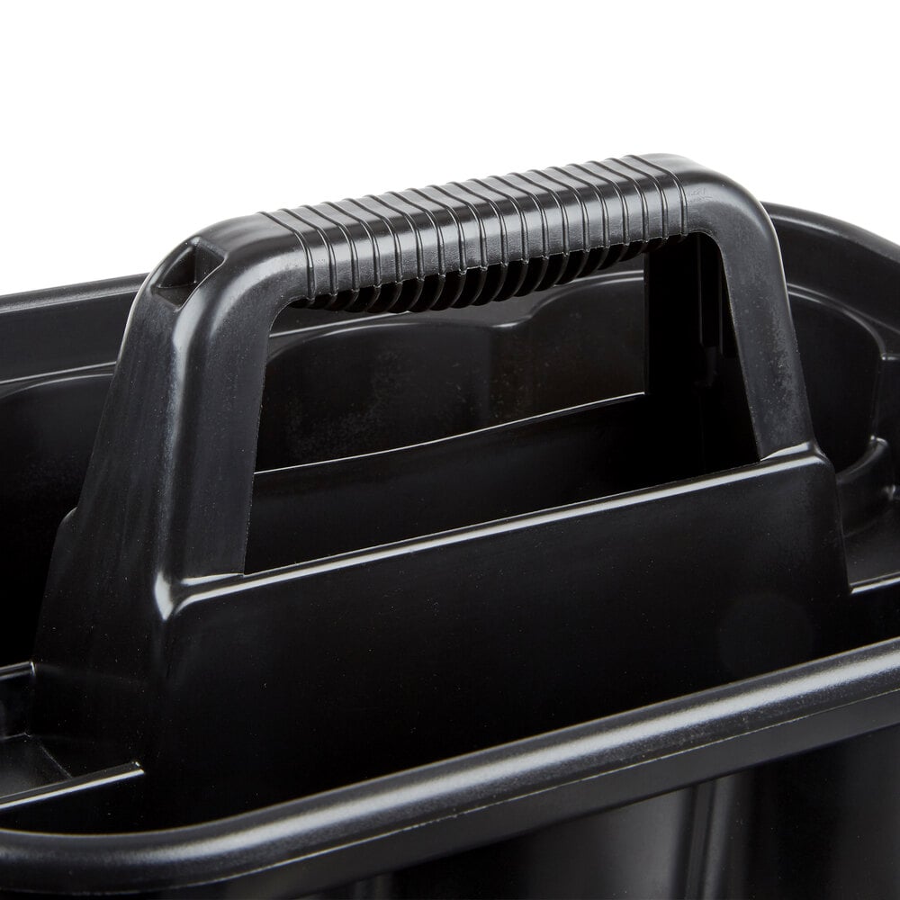Rubbermaid Commercial Deluxe Carry Cleaning Caddy FG315488BLA Black 