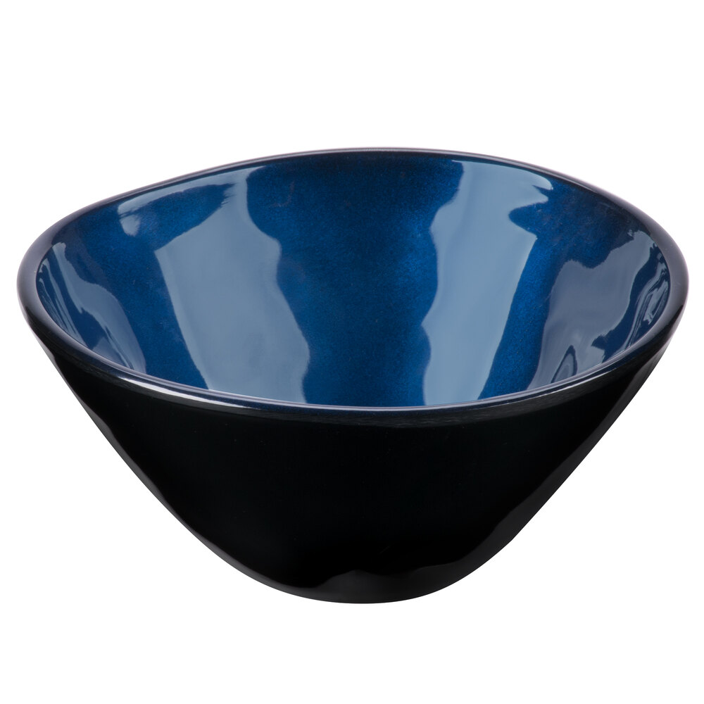 GET Cosmo 8 oz. Blue Melamine Irregular Round Bowl 24/Case