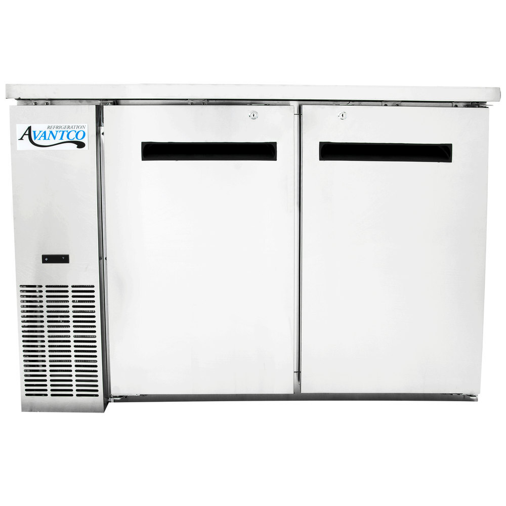 Avantco UBB48HCS 48" Stainless Steel Narrow Solid Door Undercounter