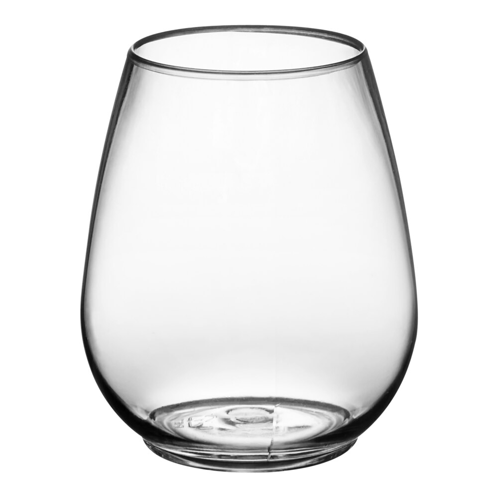 Metallic-Look Gold Acrylic Plastic White Wine Glass; BPA-Free