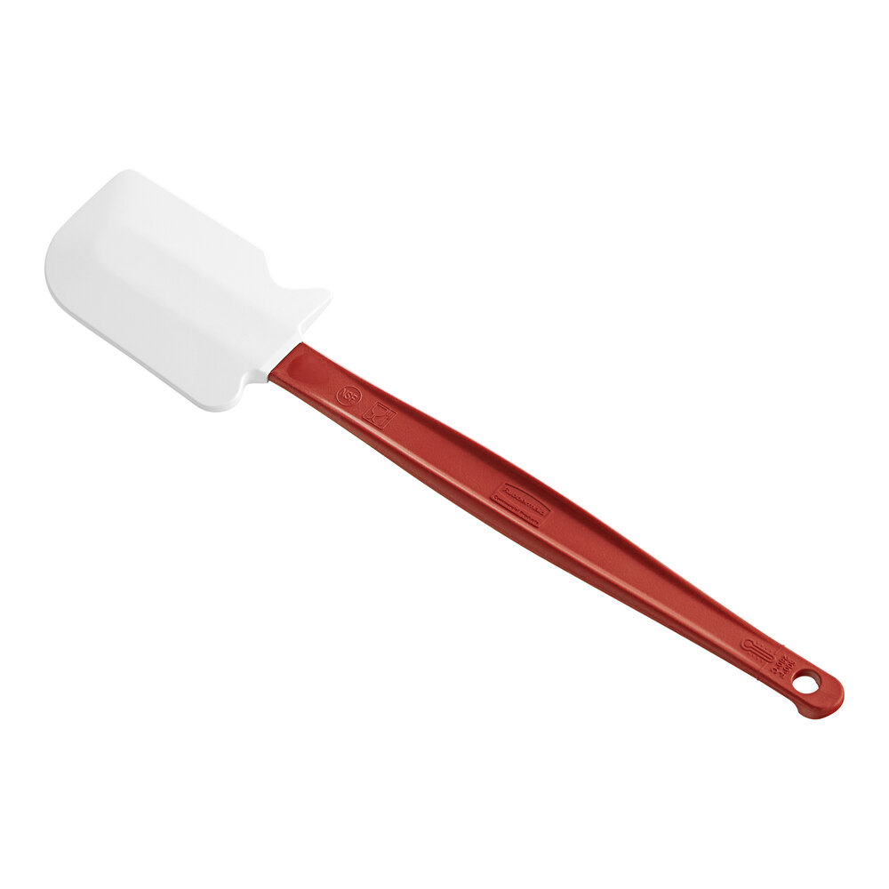 Rubbermaid 13 1/2" Red High Temperature Silicone Spatula