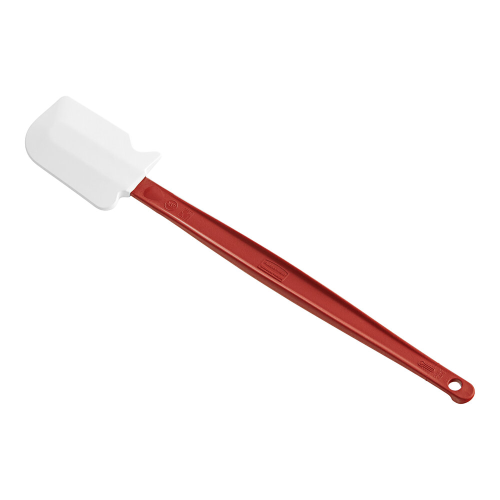 Rubbermaid 16 1/2" Red High Temperature Silicone Spatula