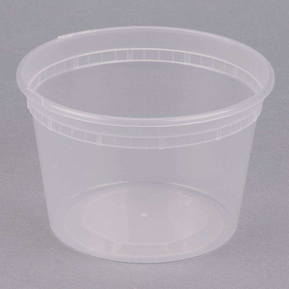 ChoiceHD 16 oz. Microwavable Translucent Plastic Deli Container 480/Case