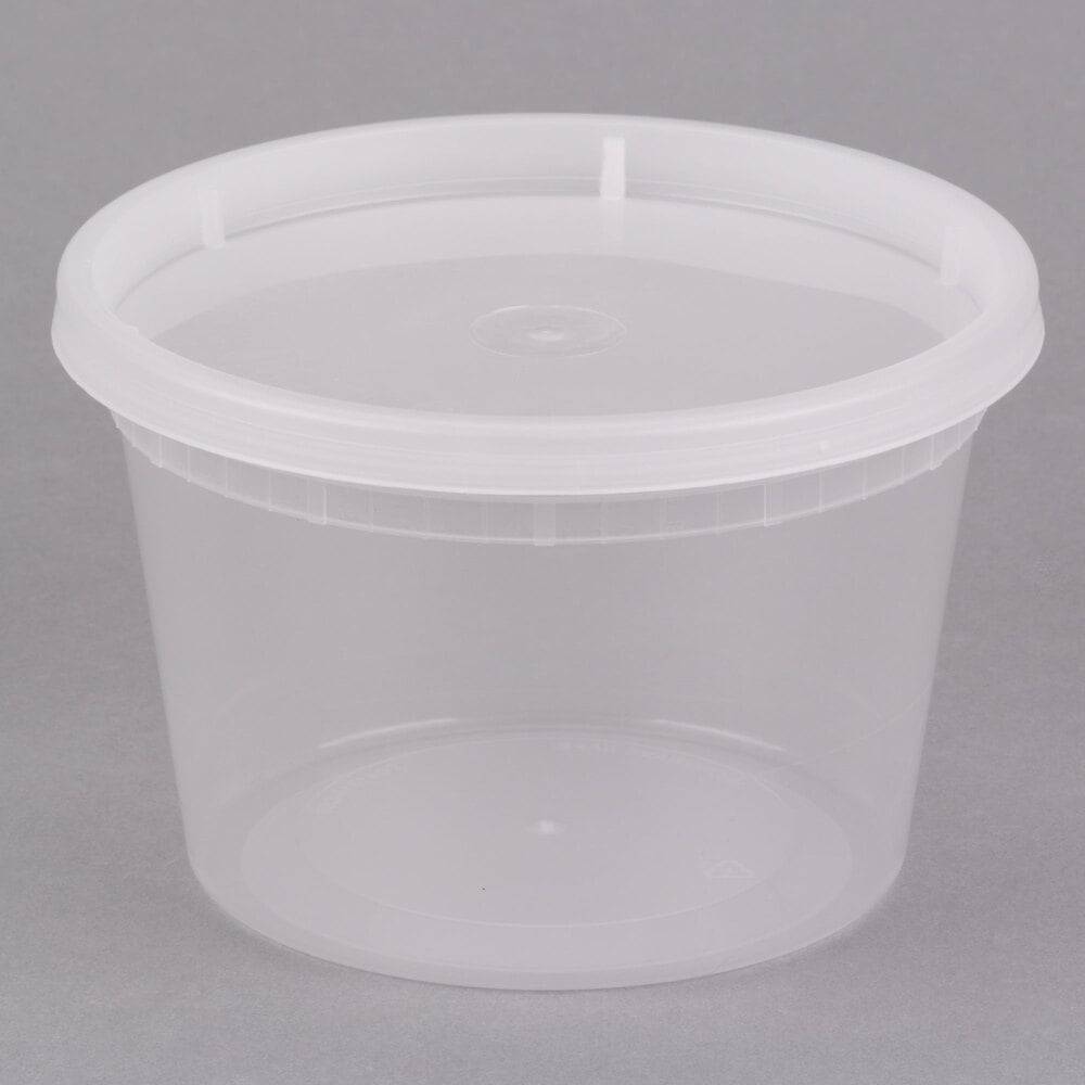 16oz Clear Plastic Deli Containers & Lids (240/Case)