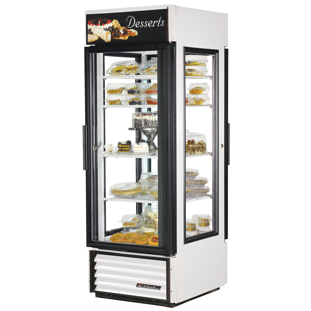 True G4SM23PTLD White PassThrough Four Sided Glass Door Refrigerator