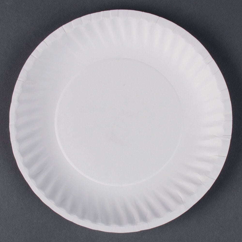 6" White Economy Paper Plate 100/Pack