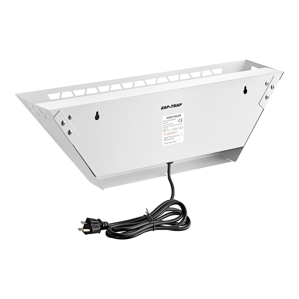 Zap N Trap White Wall Sconce Insect Light Trap with 2 Glue Boards