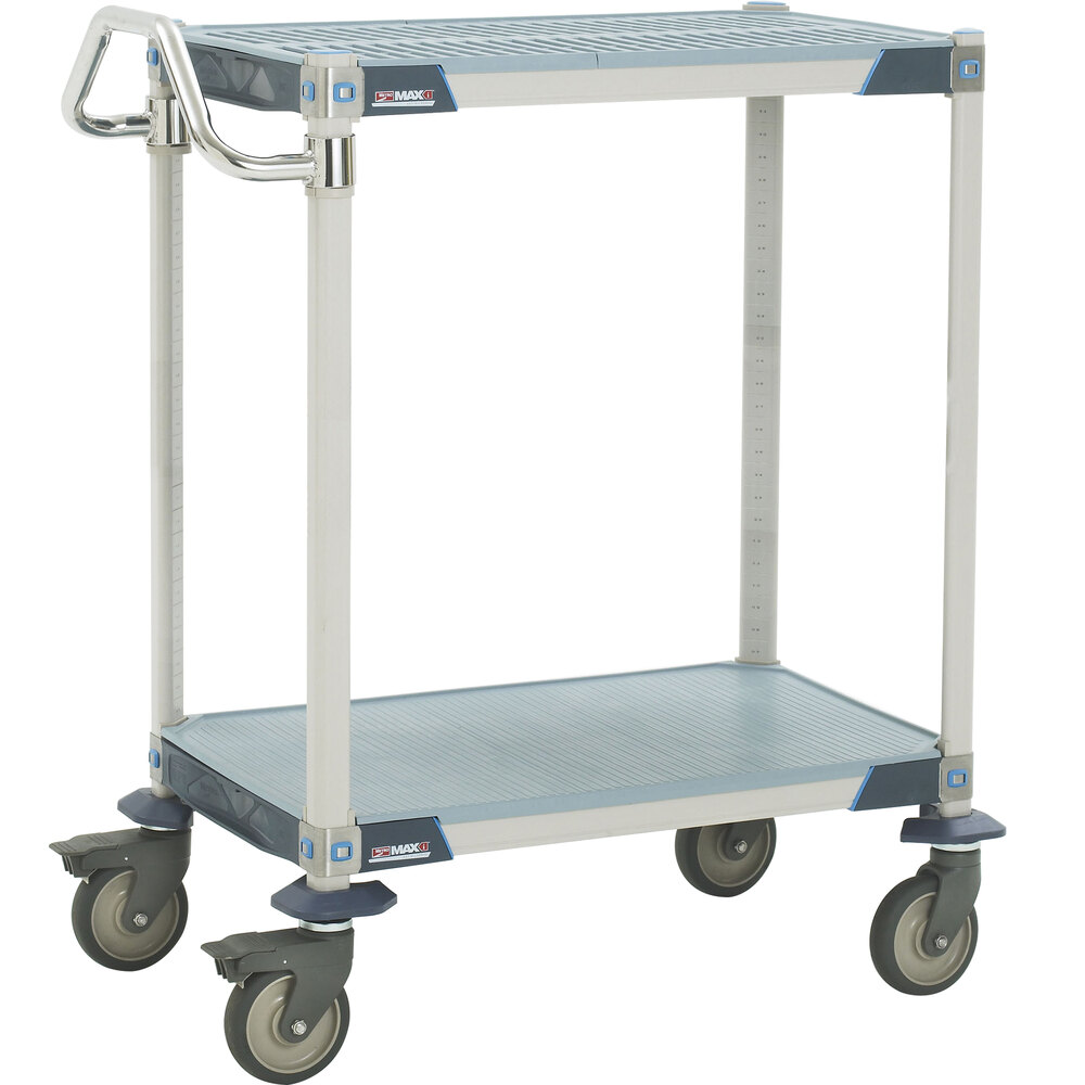 Metro MXUC2436G25 MetroMax i 2 Shelf Utility Cart with 5" Polyurethane