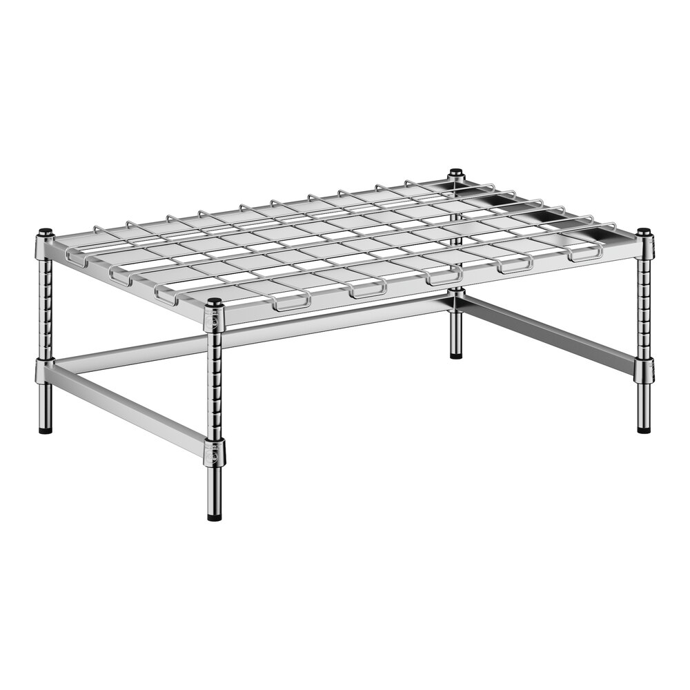 A Regency metal rack with a metal frame and wire mesh.
