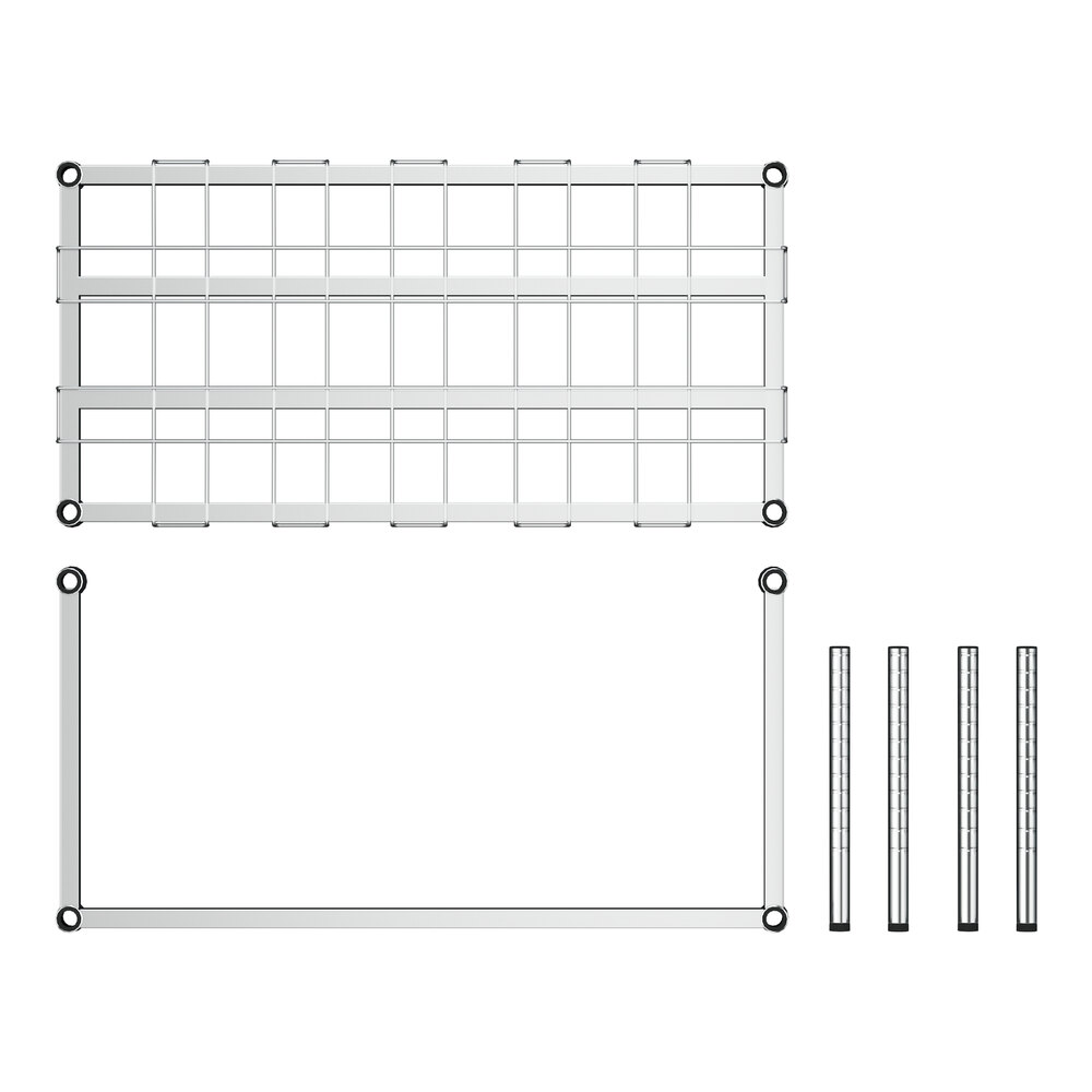 A white metal Regency dunnage rack with a black mat on top.