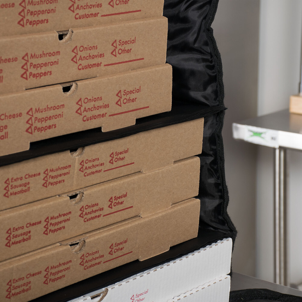 ServIt Insulated Pizza Delivery Bag Black SoftSided HeavyDuty Nylon