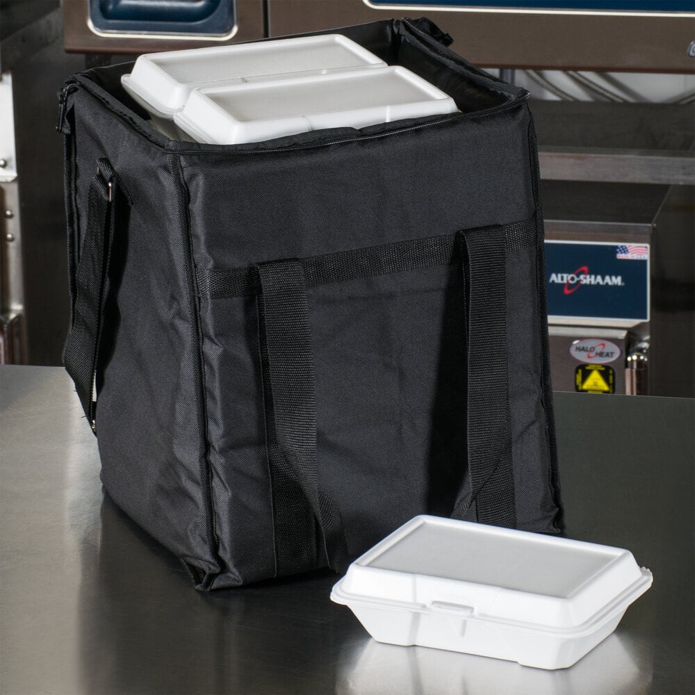 Choice Insulated Food Delivery Bag / Pan Carrier with Microcore Thermal Hot  or Cold Pack Kit, Nylon, 23 x 13 x 15