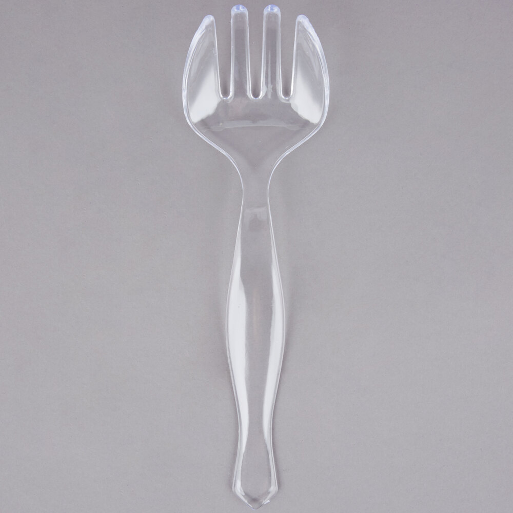 Choice 8 1/2" Clear Disposable Plastic Serving Fork 72/Case