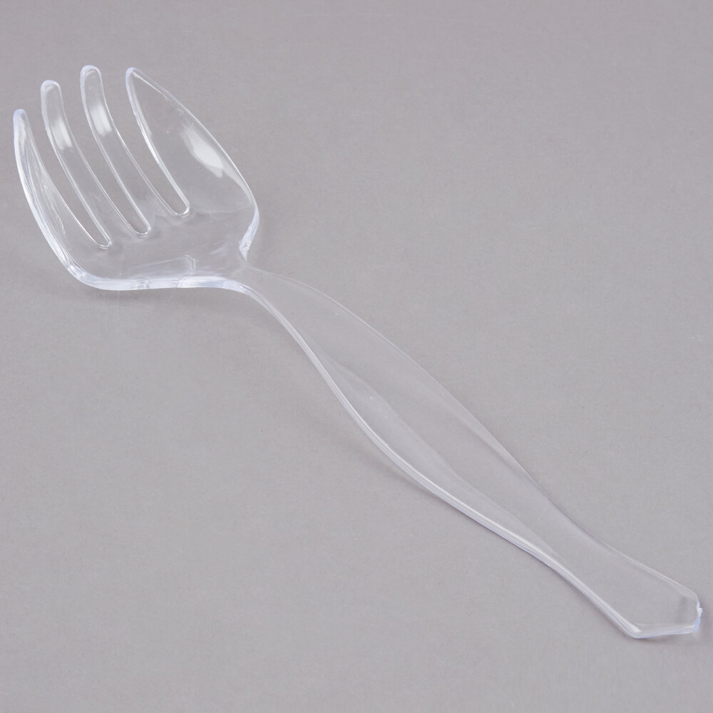 Choice 8 1/2" Clear Disposable Plastic Serving Fork 72/Case