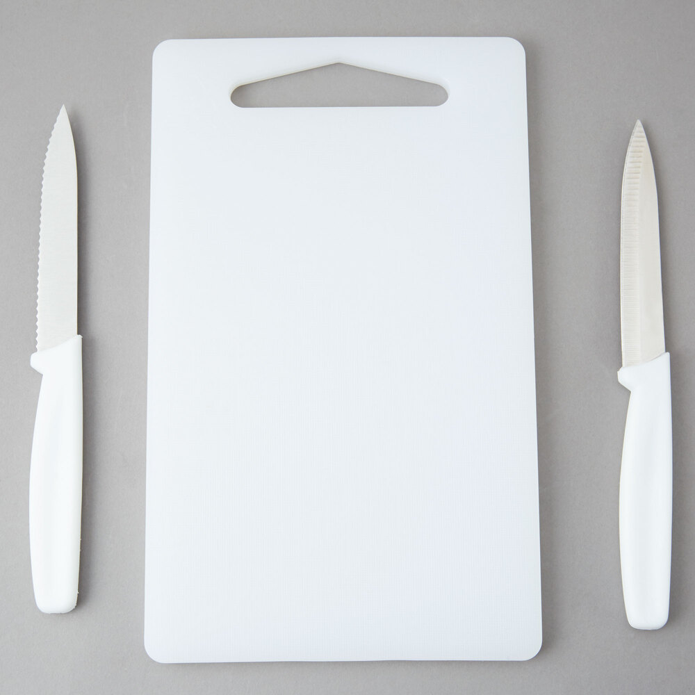 3Piece 6" x 10" Bar Cutting Board and Knife Set