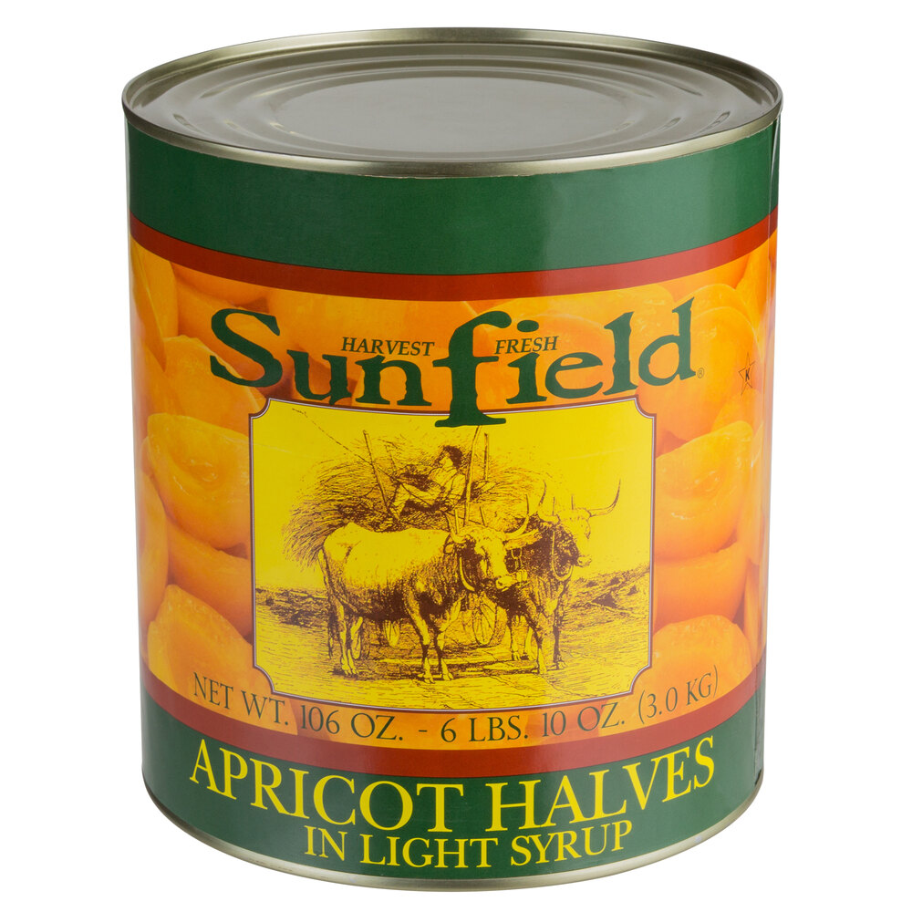 10 Can Peeled Apricot Halves in Light Syrup