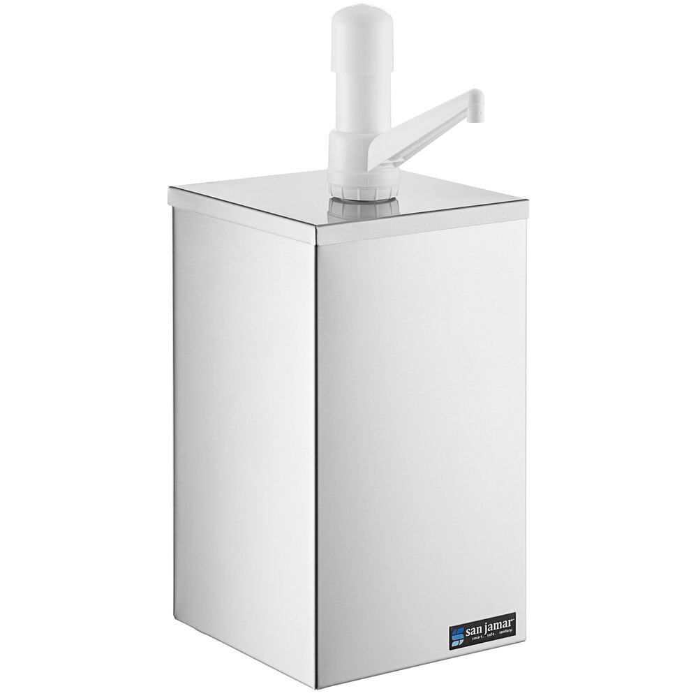 San Jamar P9800 1 Gallon Jar Condiment Pump Box